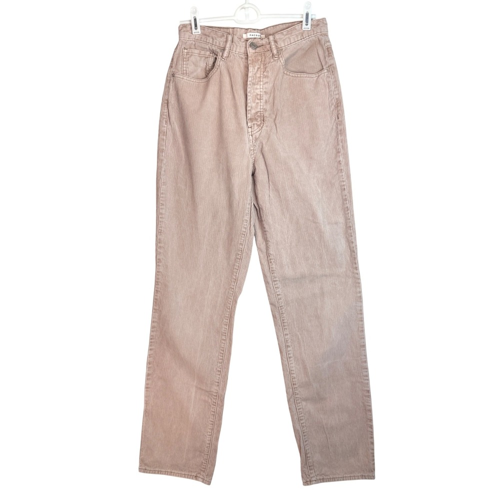 PacSun Dad Jean Corduroy Pants Muted Pink Tan High Waisted Button Fly 26